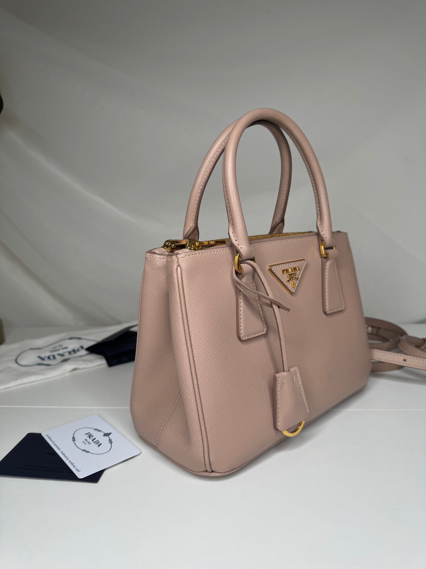 Prada Galleria Small Powder Pink GHW