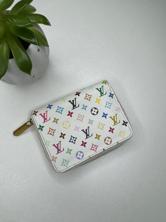 Multicolor Zippy Coin Purse Waffle Spot