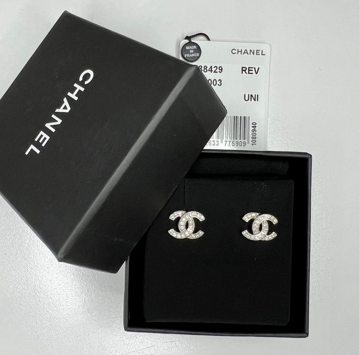 Chanel CC Crystal Studs