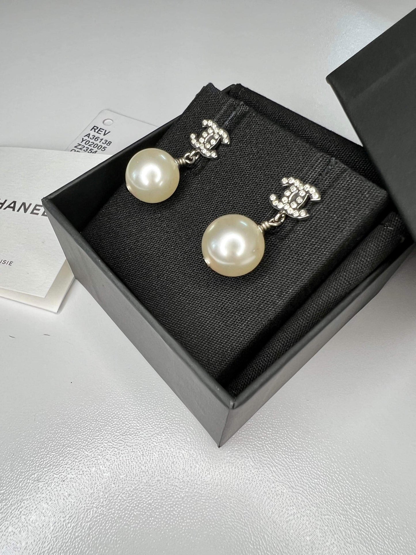 SOLD!! Chanel Drop Pearl Earrings