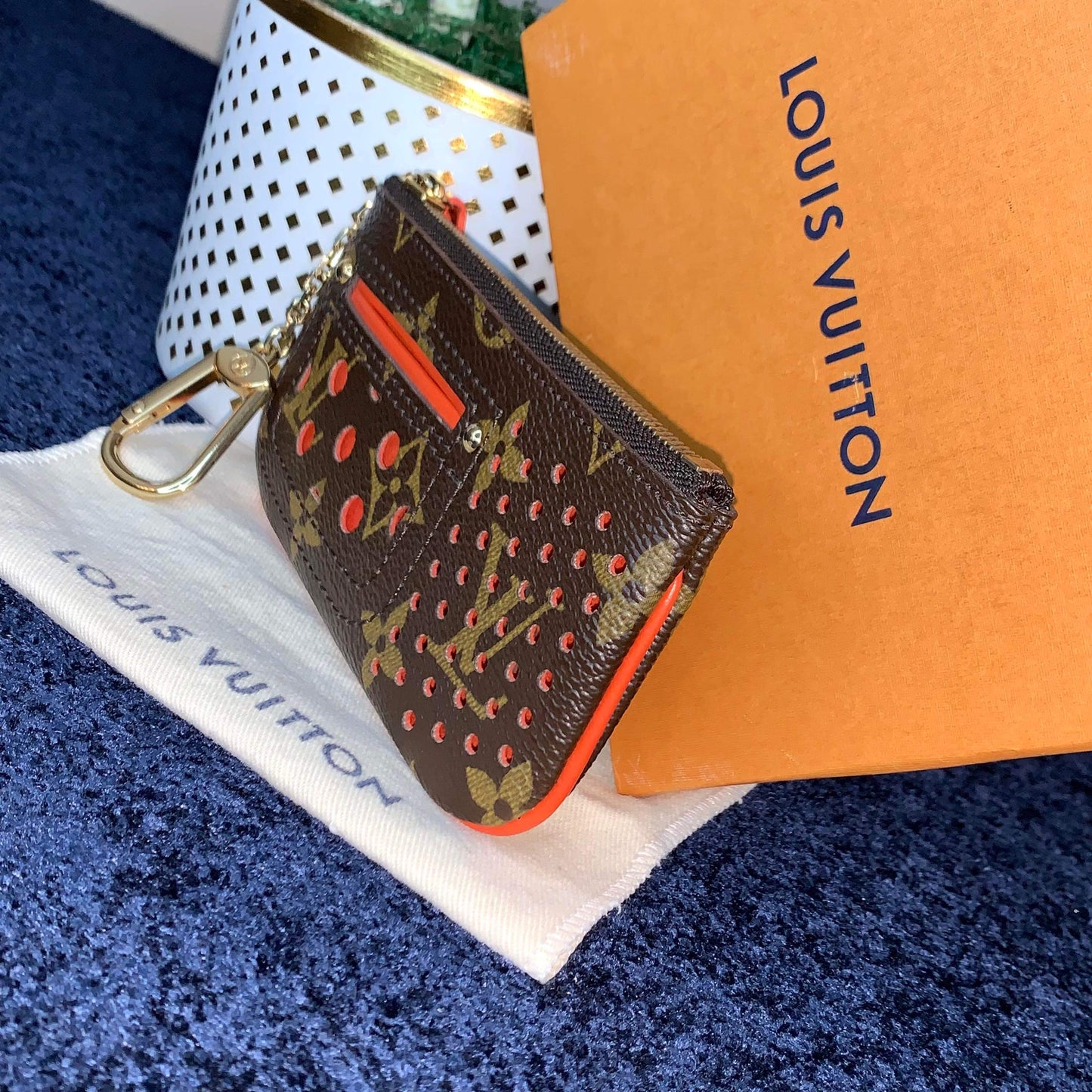 Key Pouch Perforated Orange