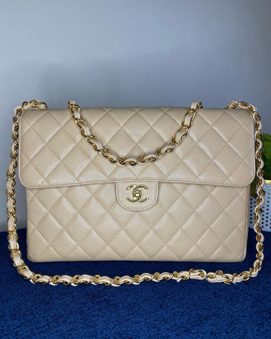 Chanel Vintage Caviar Jumbo