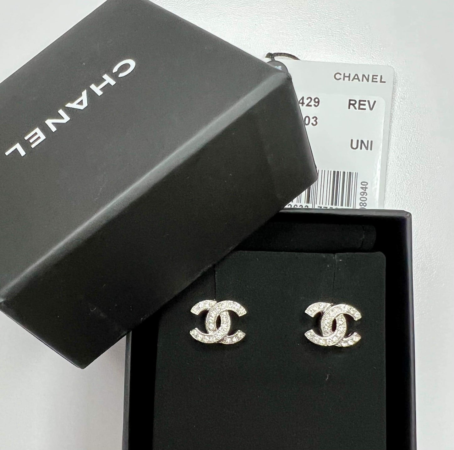 Chanel CC Crystal Studs