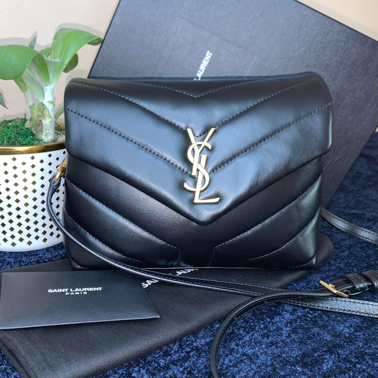 YSL Toy Lou Lou. Black with Gold Hardware