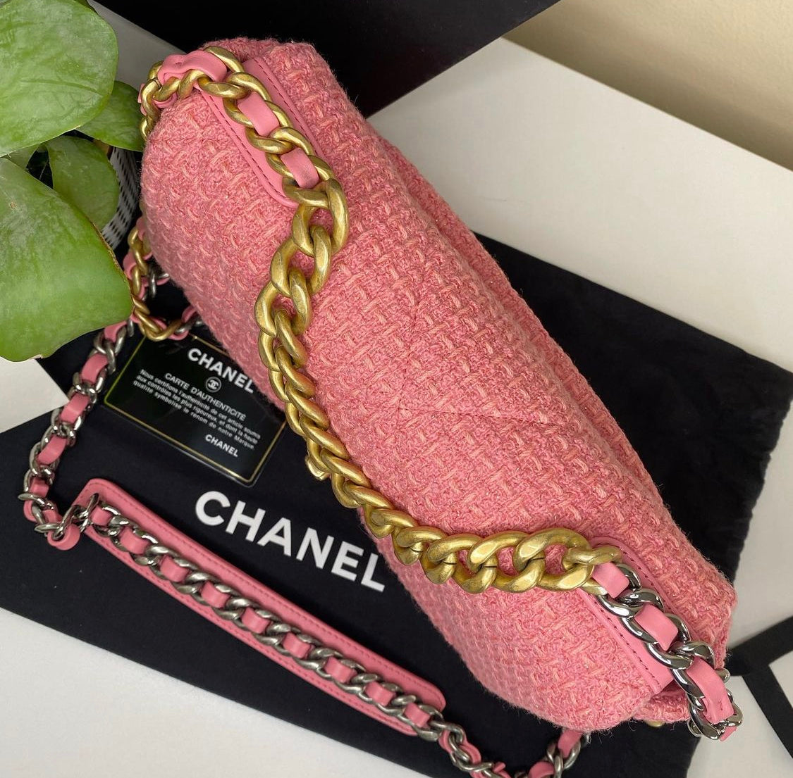 SOLD!! Chanel 19 Tweed Medium