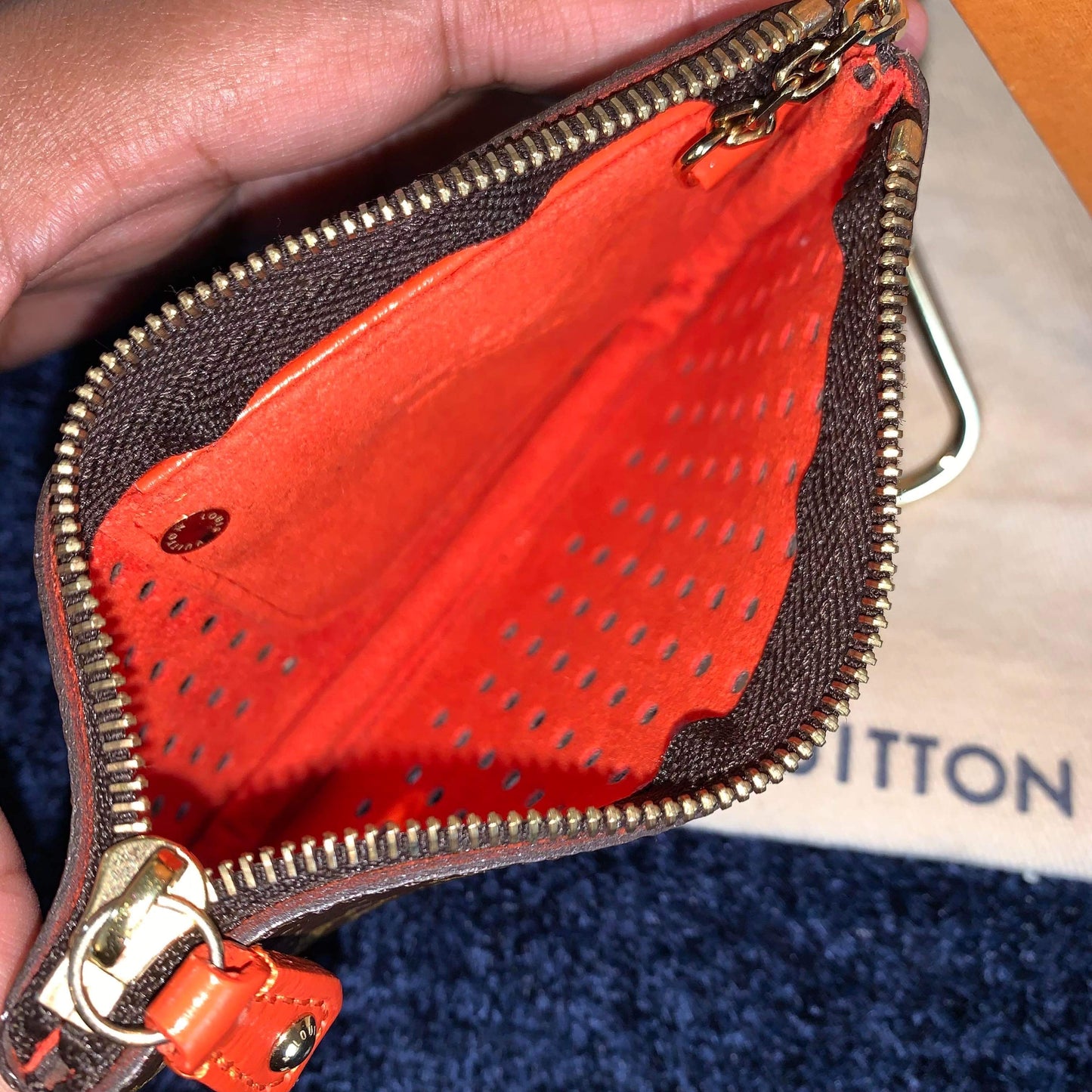 Key Pouch Perforated Orange