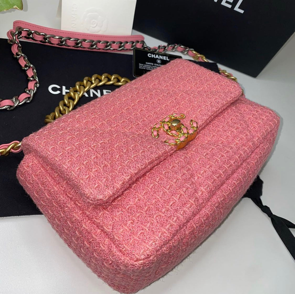 SOLD!! Chanel 19 Tweed Medium