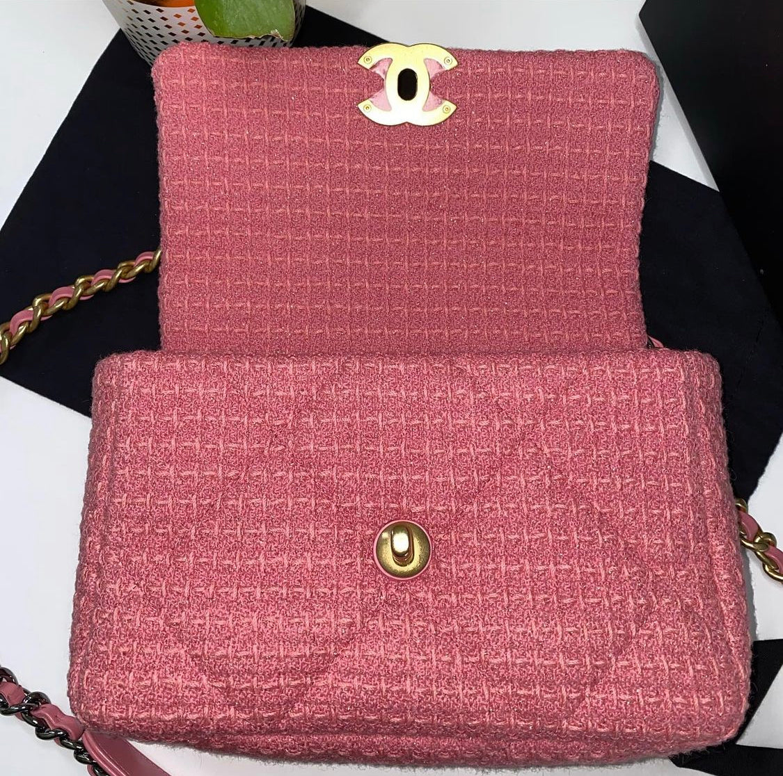 SOLD!! Chanel 19 Tweed Medium